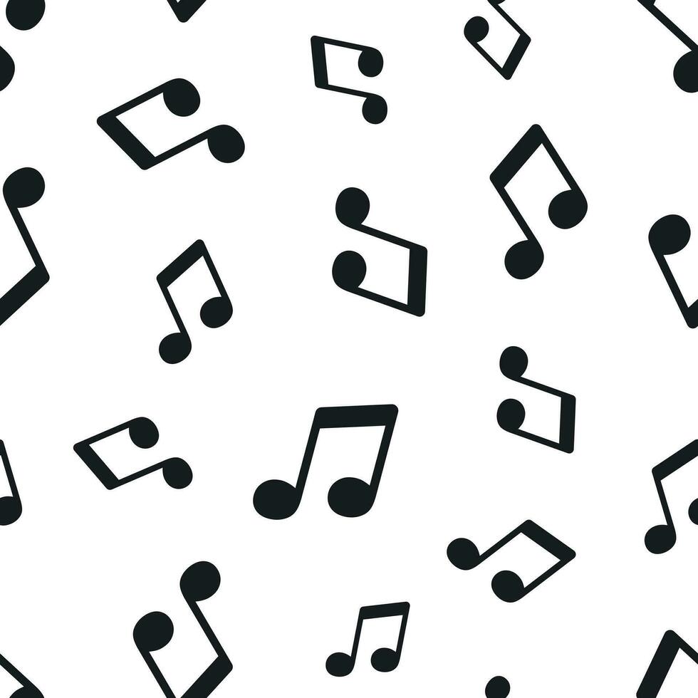 muziek- Notitie naadloos patroon achtergrond. bedrijf concept vector illustratie. geluid Notitie symbool patroon.