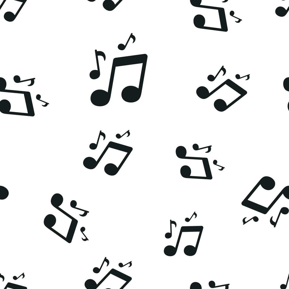 muziek- Notitie naadloos patroon achtergrond. bedrijf concept vector illustratie. geluid Notitie symbool patroon.