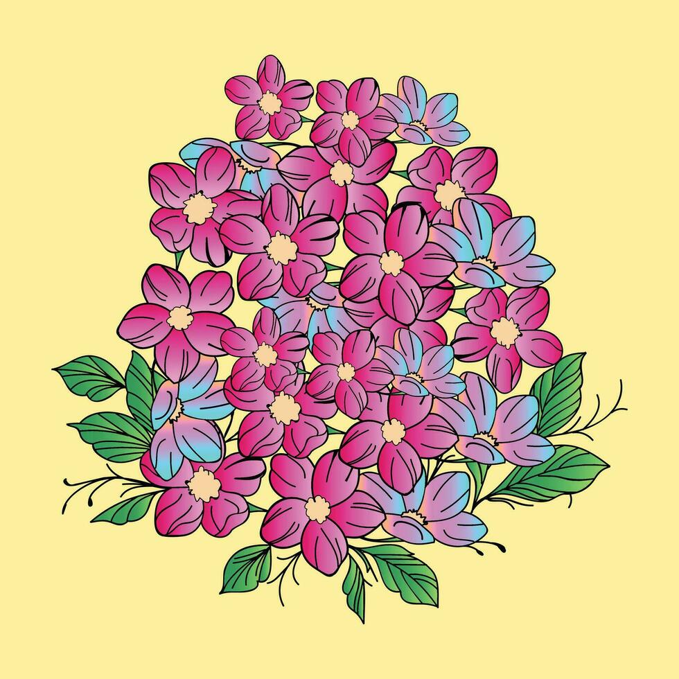 mooi realistisch hand getekend artistiek bloemen wijnoogst boeket samenstelling decoratief schetsen vector