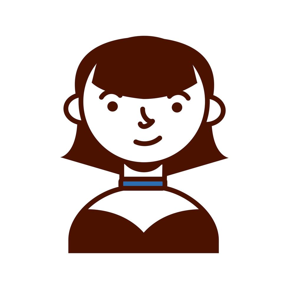 punk vrouw vrouwelijke avatar karakter icon vector