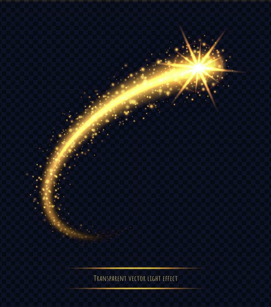 magie gouden ster licht effect vector