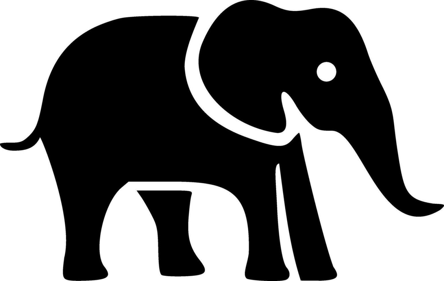 olifant kant visie icoon logo geïsoleerd vector illustratie