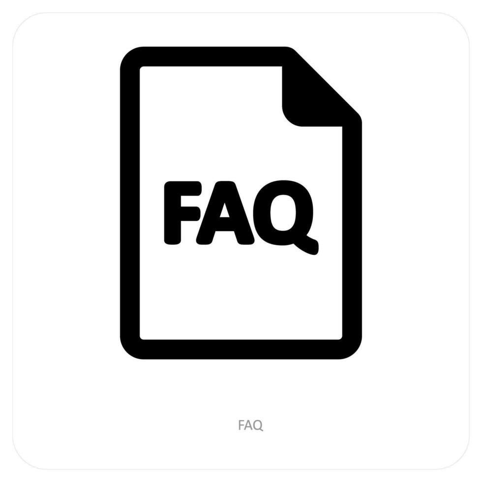 FAQ en onderhoud icoon concept vector