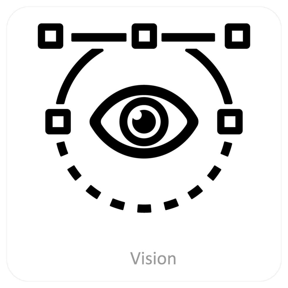 visie en oog icoon concept vector