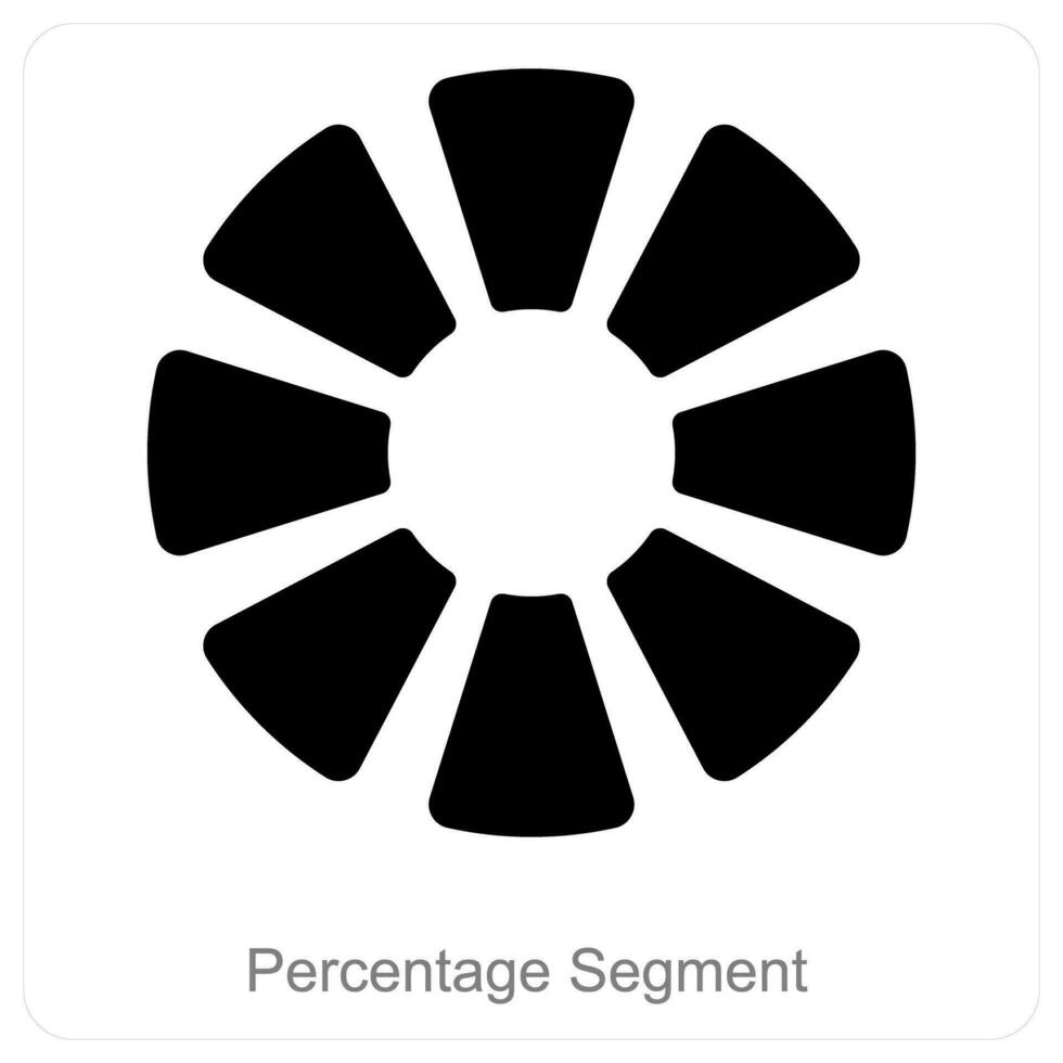 percentage segment en diagram icoon concept vector