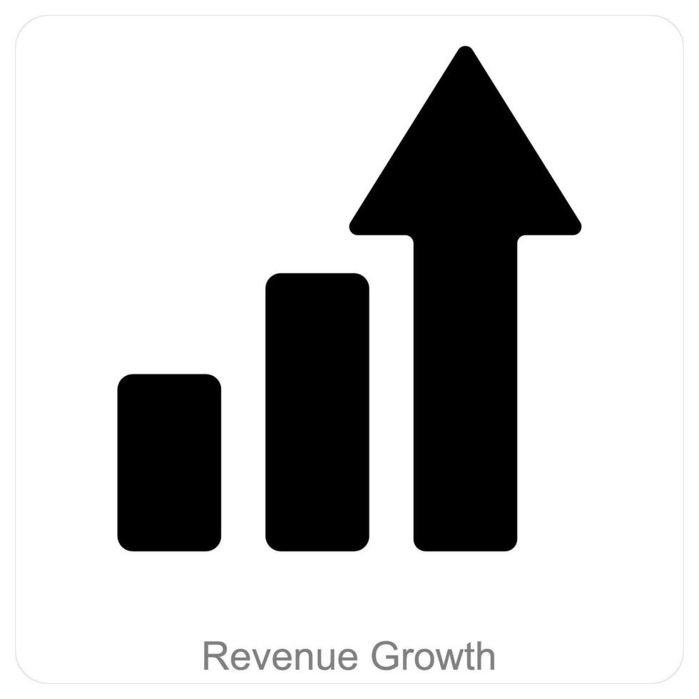 omzet groei en diagram icoon concept vector