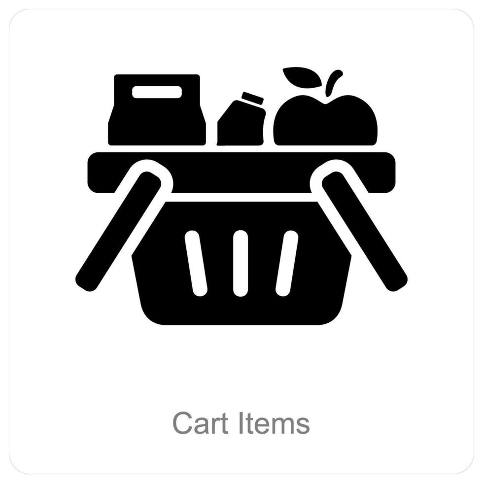 kar items en items icoon concept vector