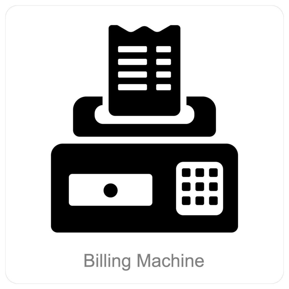 facturering machine en factuur icoon concept vector