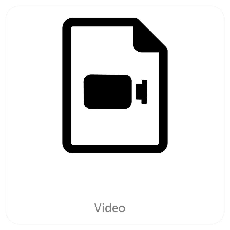 video en film icoon concept vector