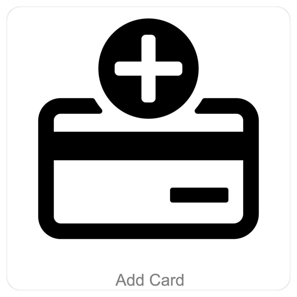 toevoegen kaart en credit kaart icoon concept vector