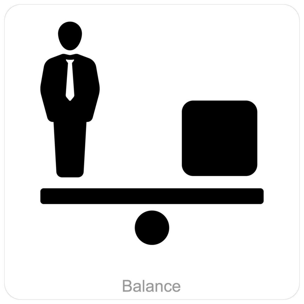 balans en bedrijf icoon concept vector