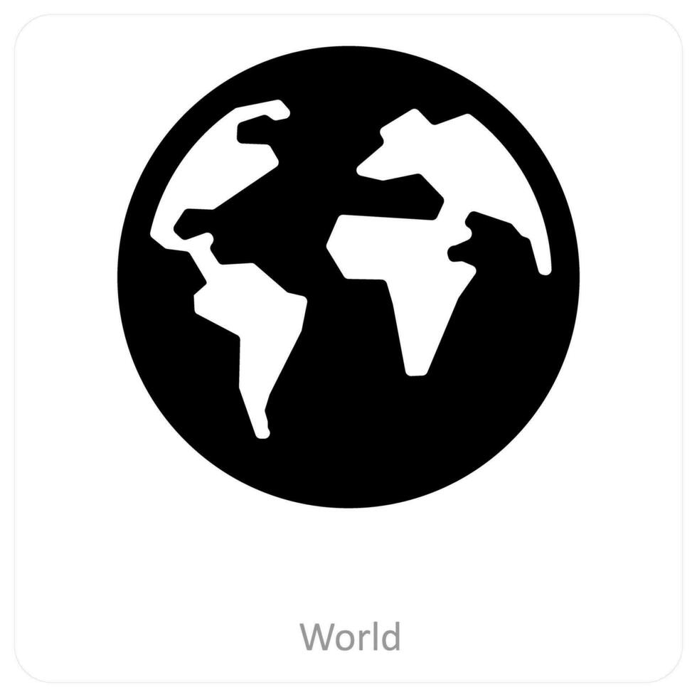 wereld en aarde icoon concept vector