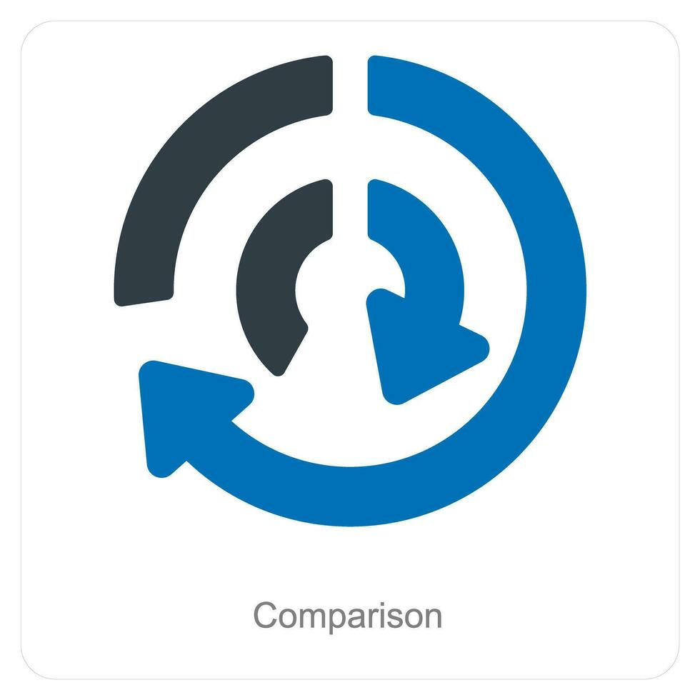 vergelijking en diagram icoon concept vector