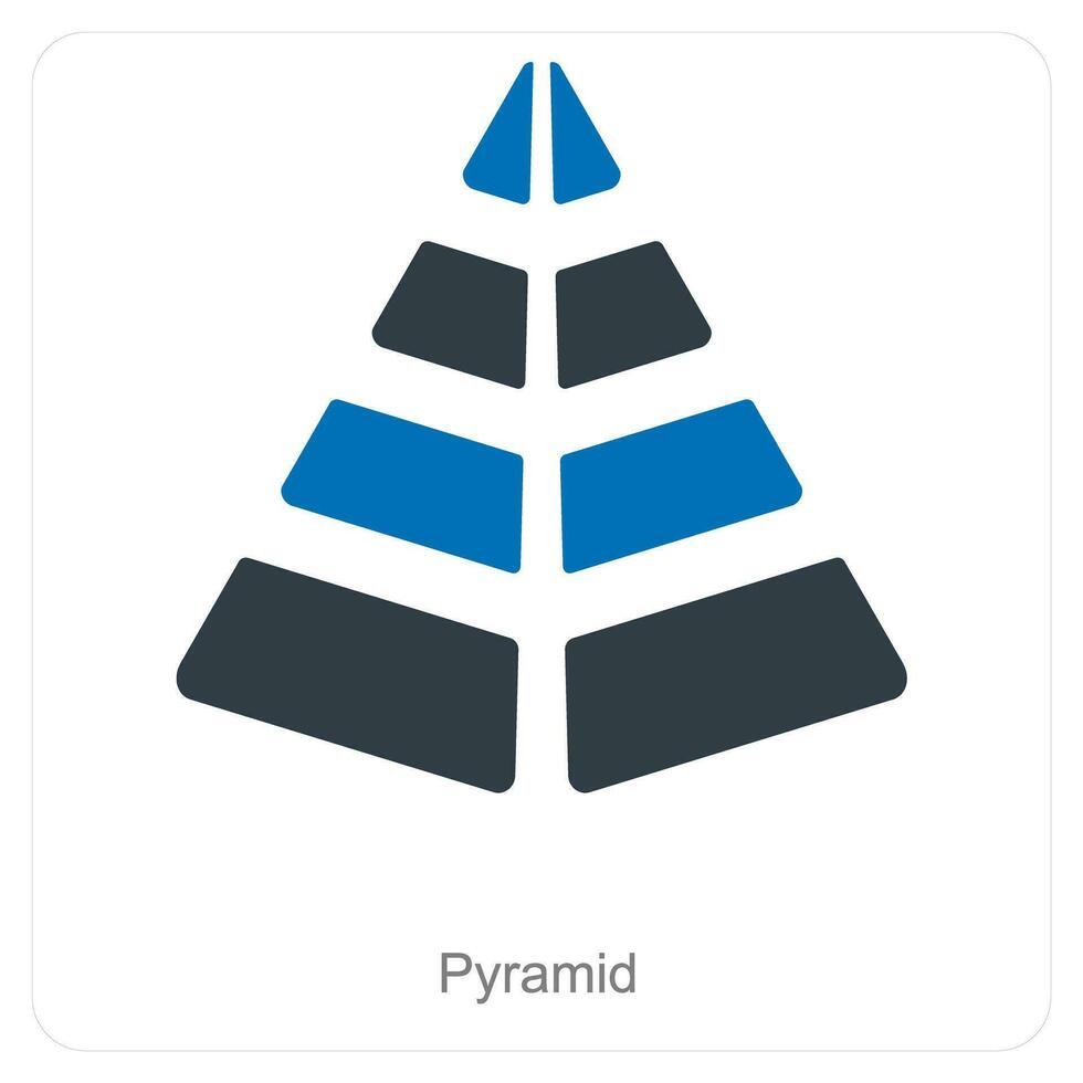 piramide en diagram icoon concept vector