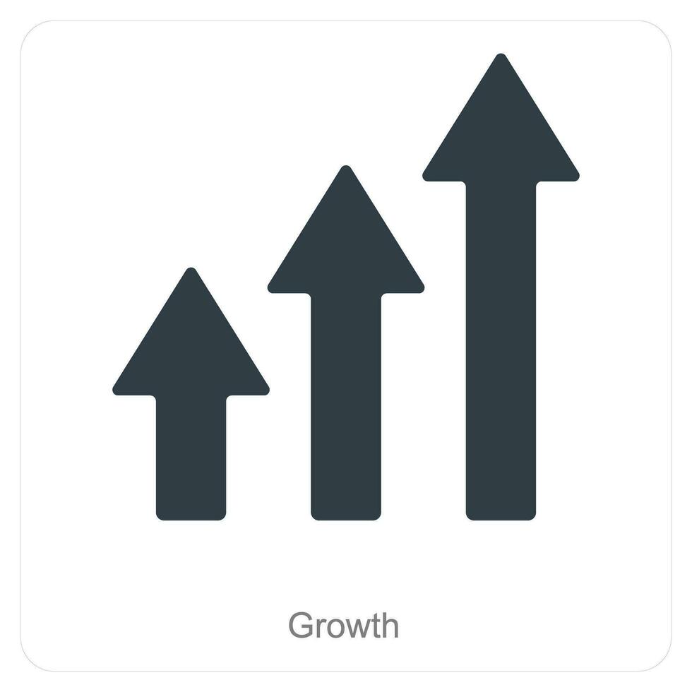 groei en diagram icoon concept vector