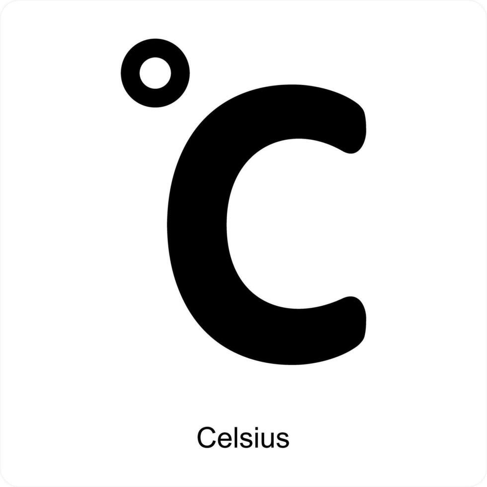 Celsius en temperatuur icoon concept vector