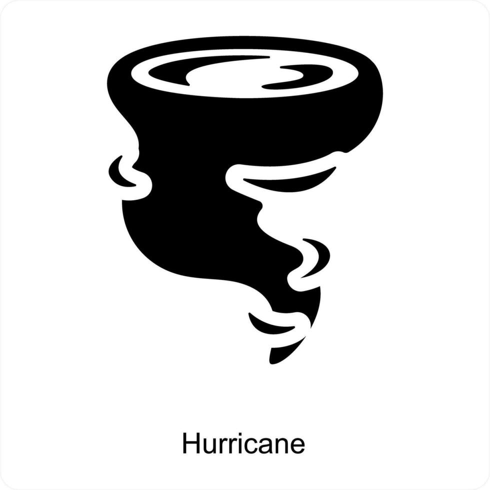 orkaan en tornado icoon concept vector
