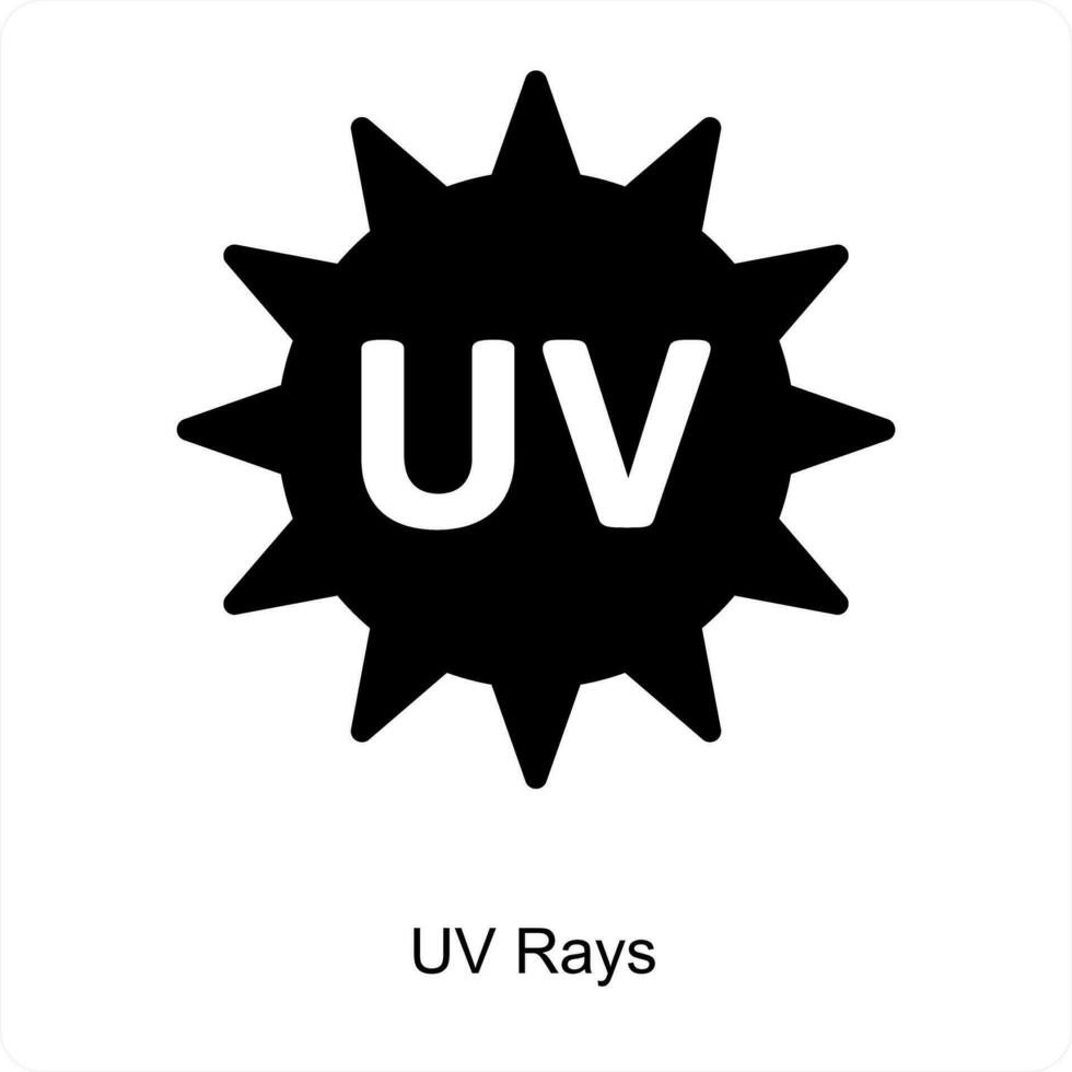 uv stralen en ultraviolet straling icoon concept vector