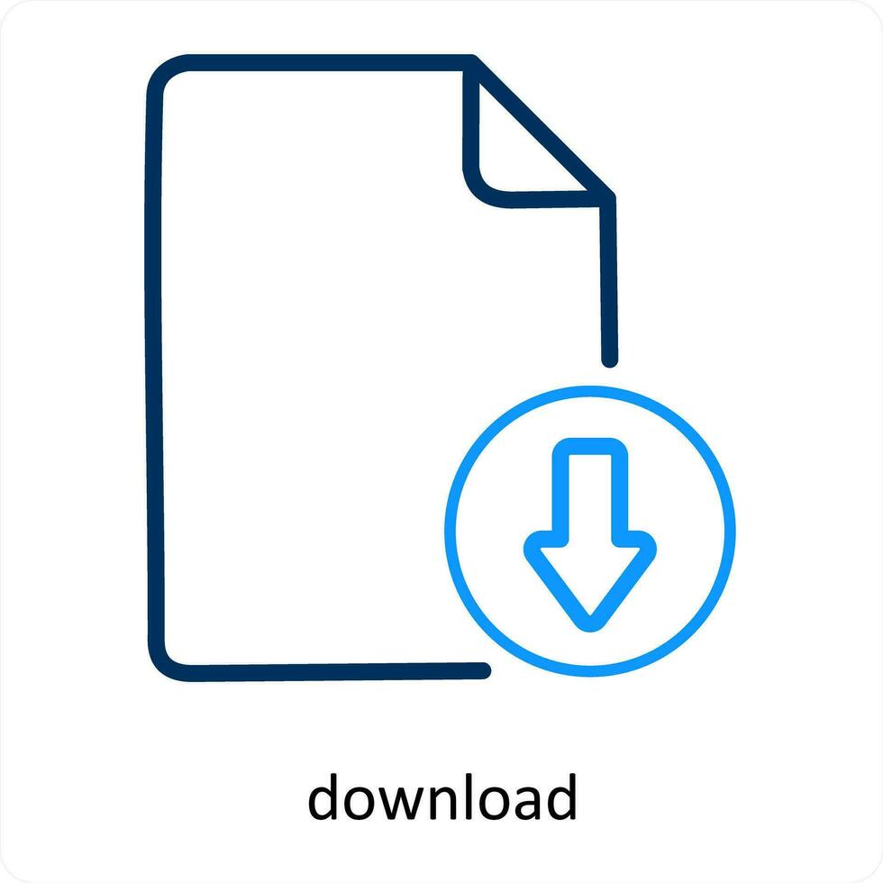 downloaden en document icoon concept vector