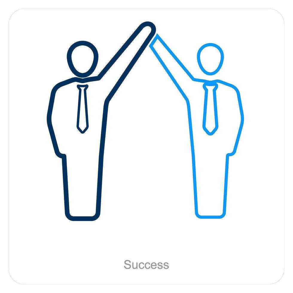 succes en partners icoon concept vector