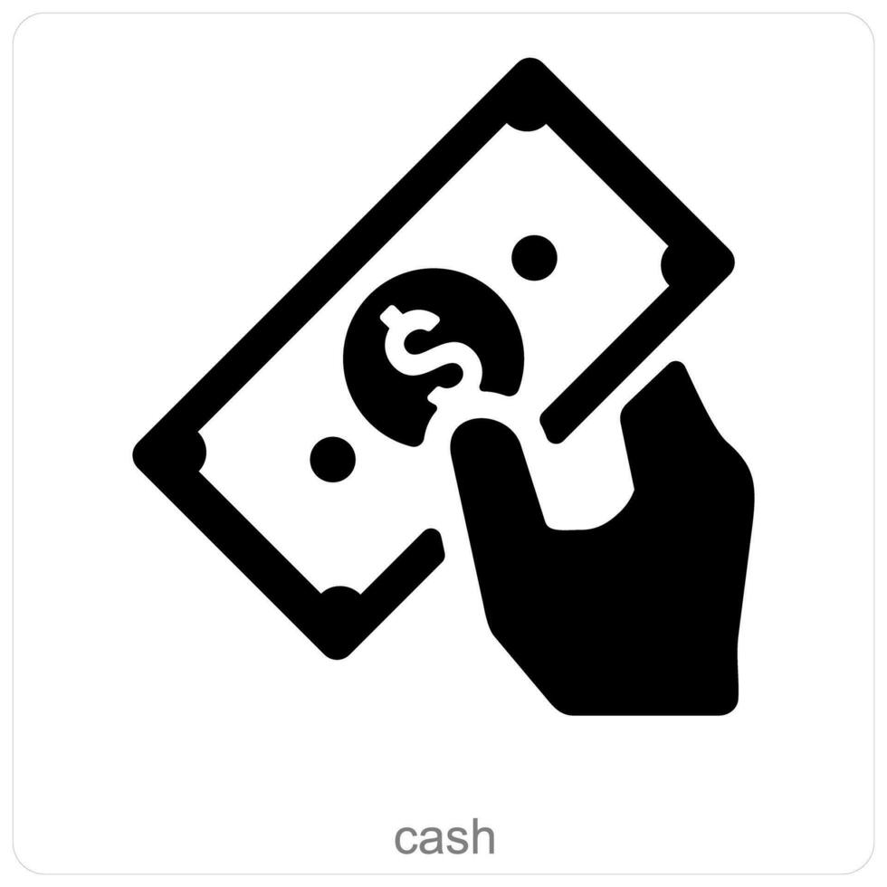 contant geld en geld icoon concept vector