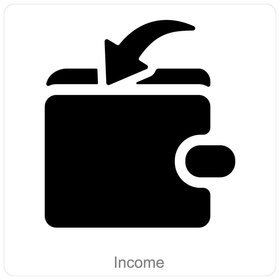 inkomen en cashback icoon concept vector