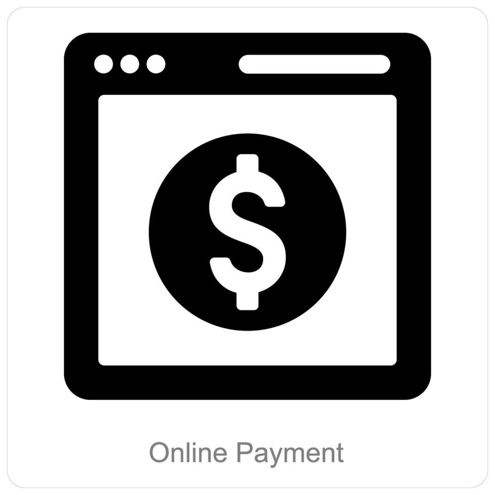 online betaling en online geld icoon concept vector
