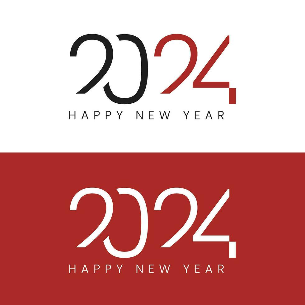 2024 nieuw jaar. 2024 gelukkig nieuw jaar logo tekst ontwerp voor Hoes foto. aantal ontwerp sjabloon. groet banier sjabloon. gelukkig nieuw jaar omslag. vector