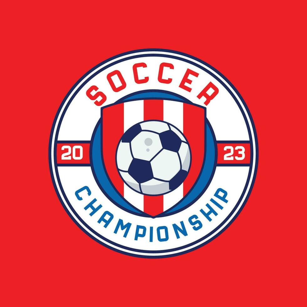 voetbal kampioenschap logo ontwerp en embleem sjabloon, Amerikaans voetbal logo, liga vector