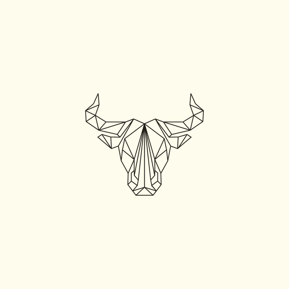 buffel logo ontwerp met geometri concept vector