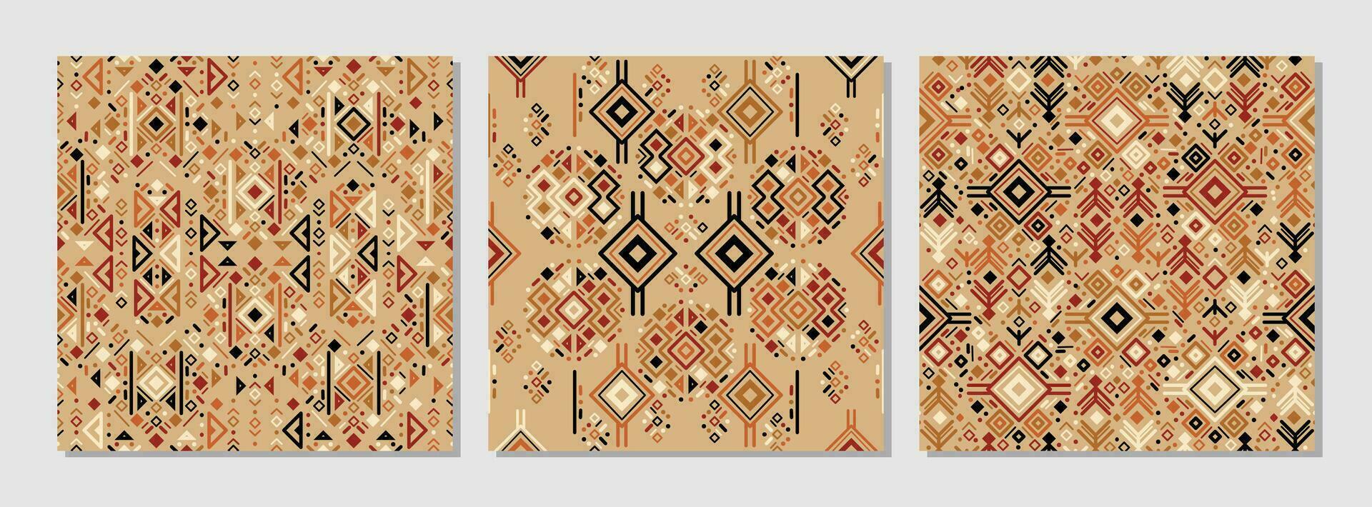 tribal etnisch naadloos patroon in aztec stijl. ikat meetkundig folklore ornament vector