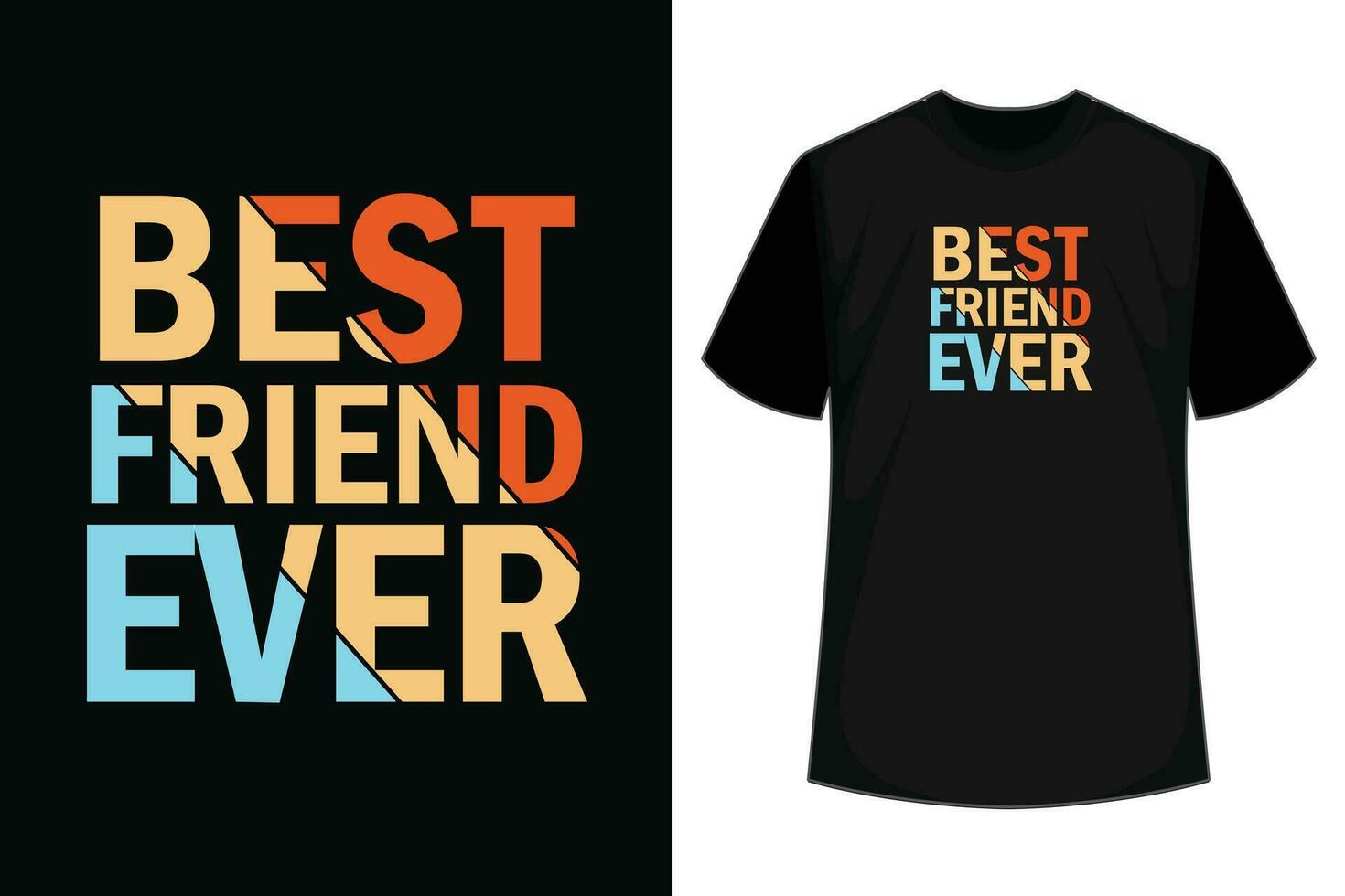 het beste vriend ooit typografie t-shirt ontwerp vector