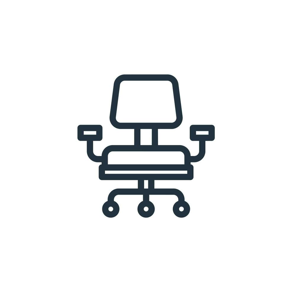 kantoor stoel icoon geïsoleerd Aan wit achtergrond. meubilair verzameling symbool. kantoor stoel icoon voor web en mobiel toepassingen. vector