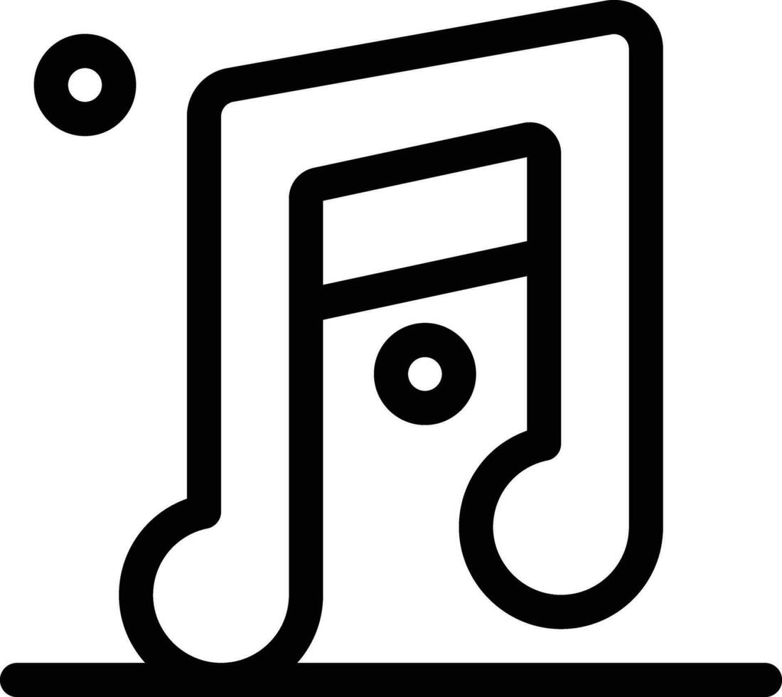 muziek- Notitie lijn icoon vector