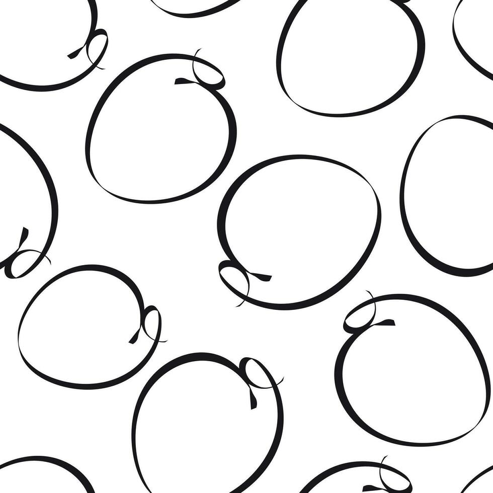 hand- getrokken kattebelletje cirkels naadloos patroon achtergrond. bedrijf vlak vector illustratie. cirkels teken symbool patroon.
