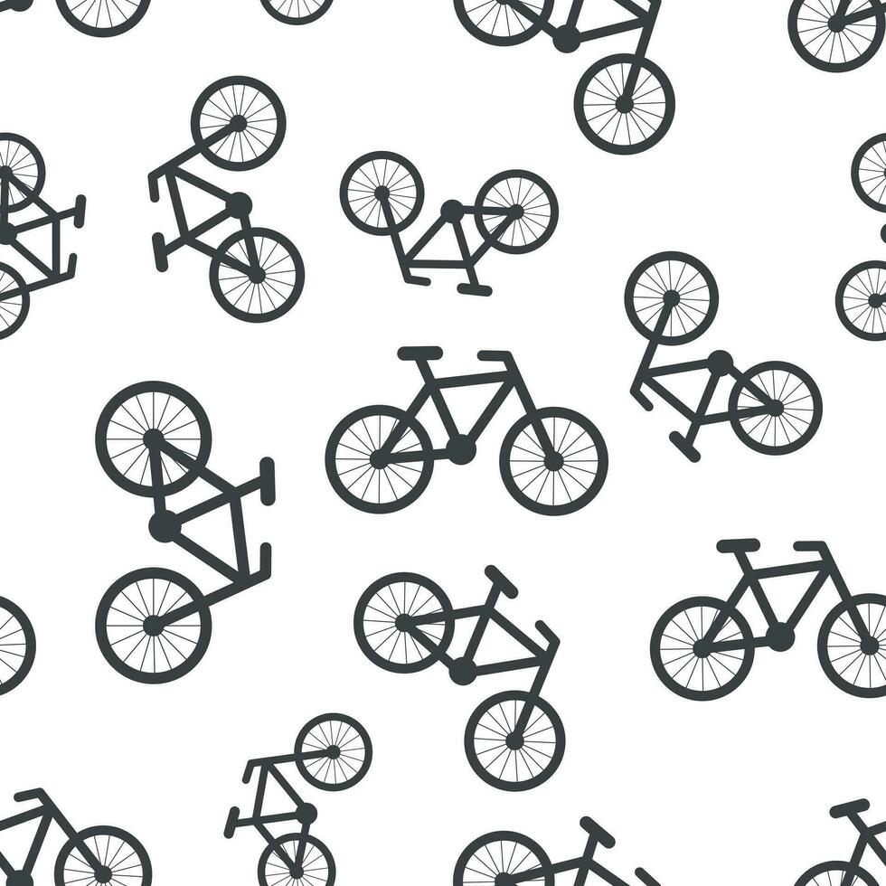 fiets icoon naadloos patroon achtergrond icoon. bedrijf vlak vector illustratie. fiets teken symbool patroon.