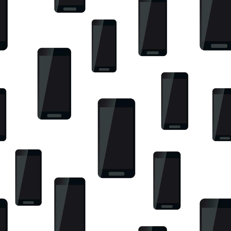 smartphone naadloos patroon achtergrond. bedrijf vlak vector illustratie. realistisch telefoon apparaat teken symbool patroon.