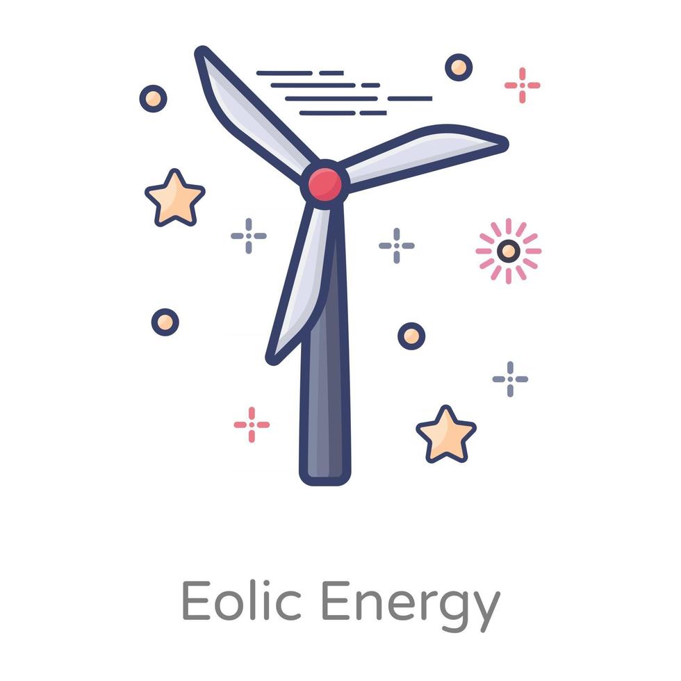 eolisch ontwerp voor windenergie vector