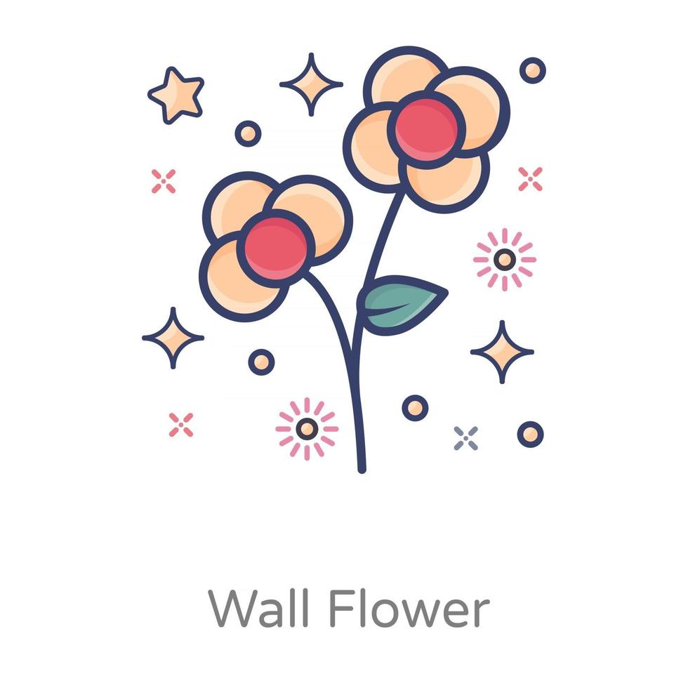 muur bloem ontwerp vector
