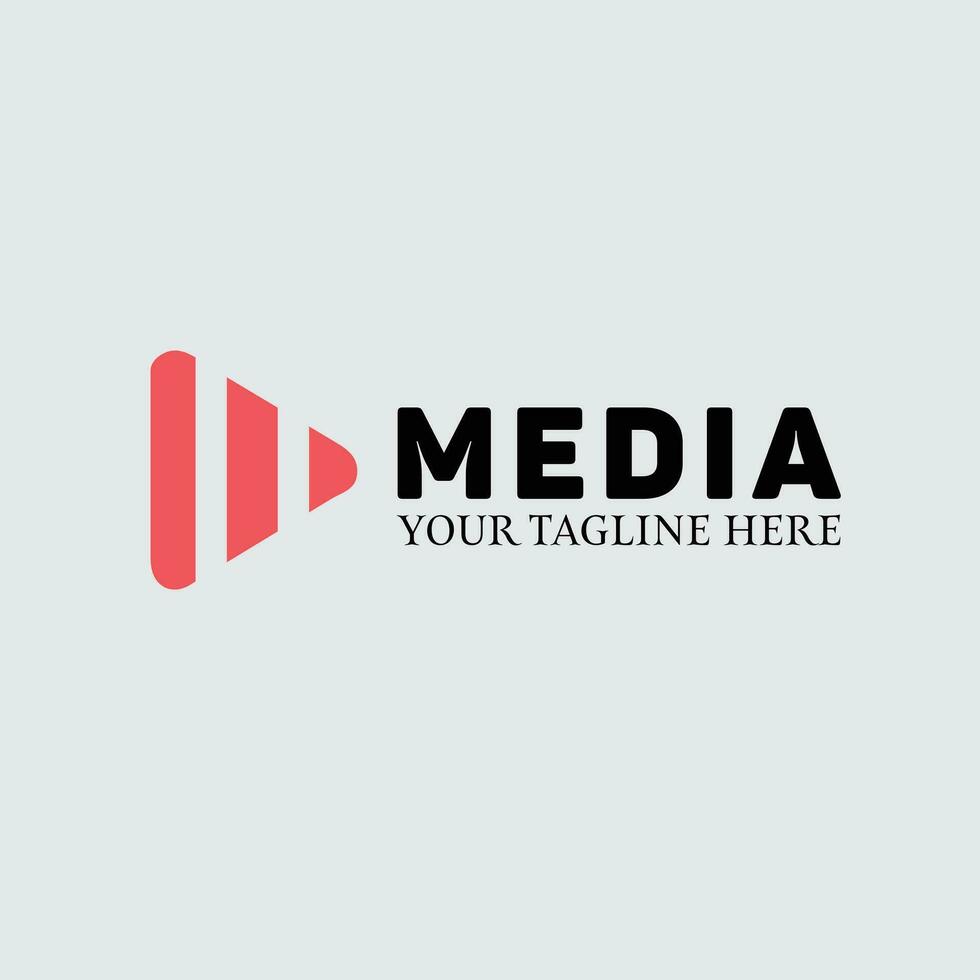 m brief media logo ontwerp vector