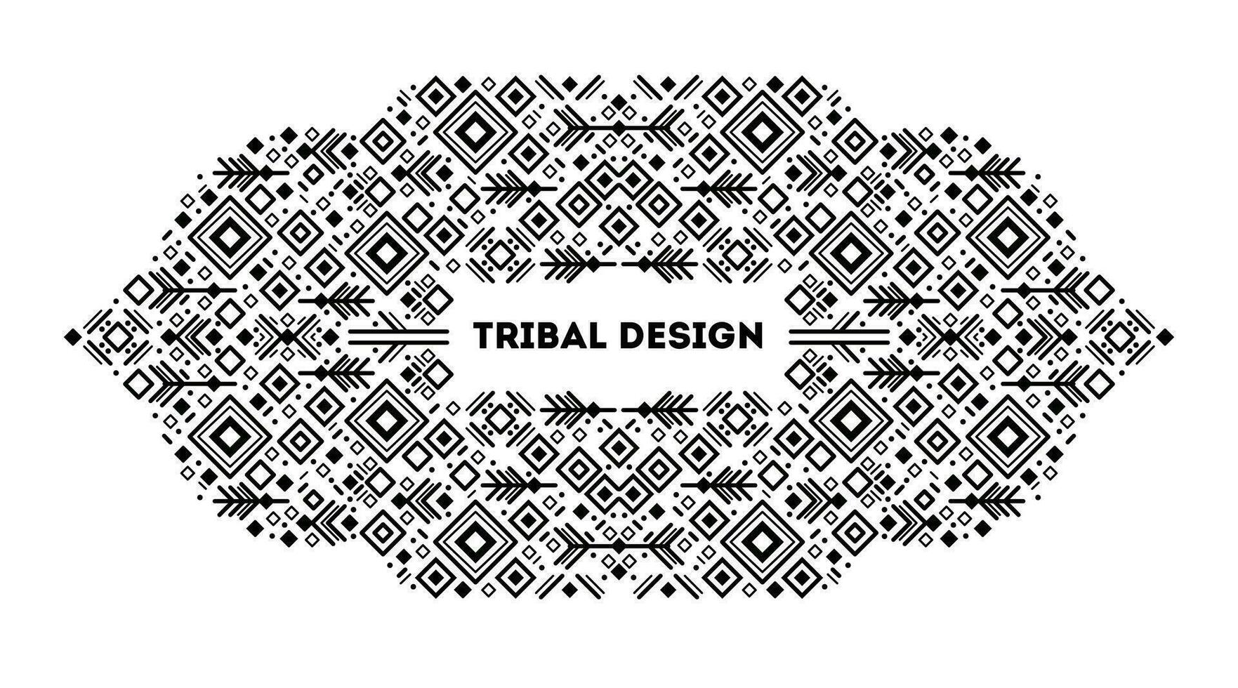 vector tribal kader, Hoes sjabloon, decoratief meetkundig aztec grens