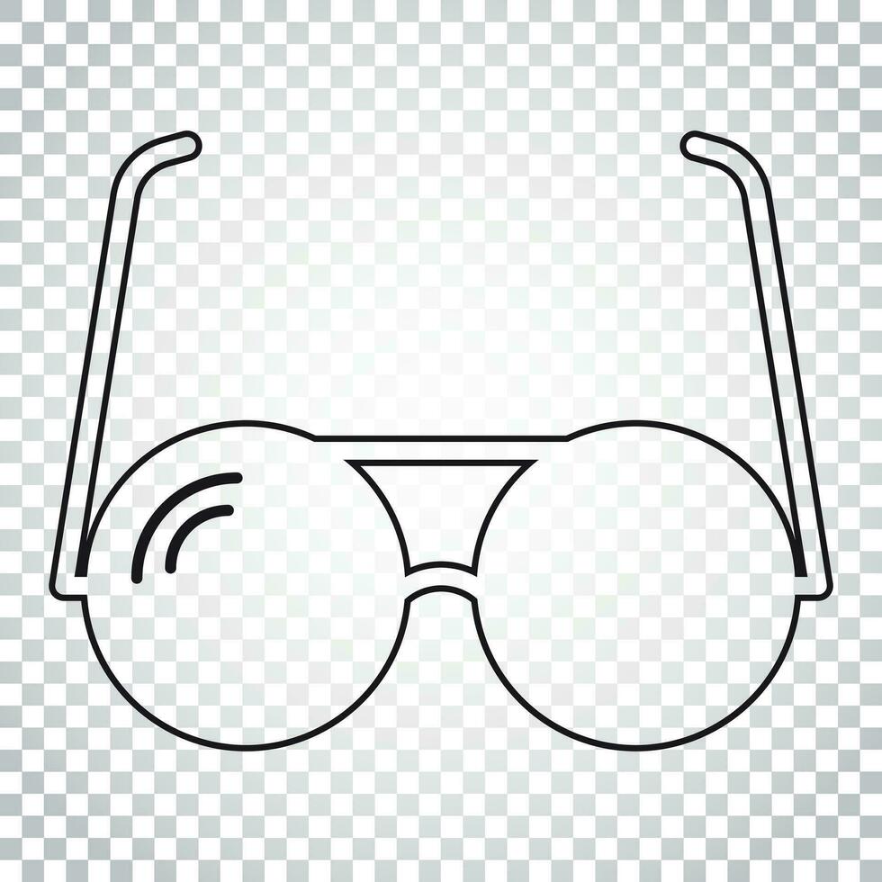 zonnebril vector icoon in lijn stijl. eyewear vlak illustratie. gemakkelijk bedrijf concept pictogram Aan geïsoleerd achtergrond.