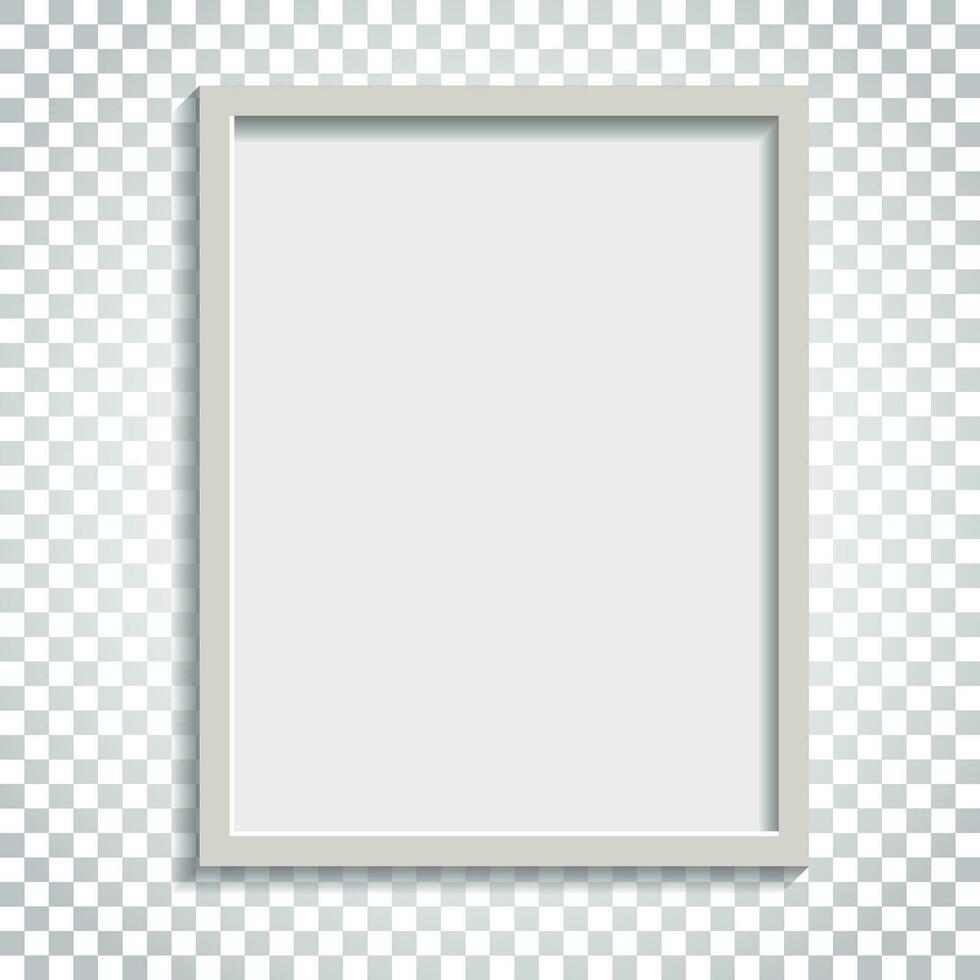 realistisch foto kader Aan geïsoleerd achtergrond. afbeeldingen kader vector illustratie. gemakkelijk bedrijf concept pictogram.
