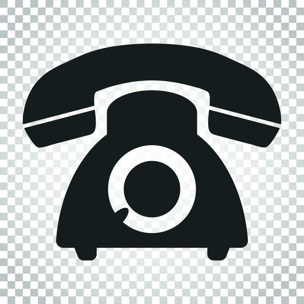 telefoon vector icoon. oud wijnoogst telefoon symbool illustratie. gemakkelijk bedrijf concept pictogram Aan geïsoleerd achtergrond.