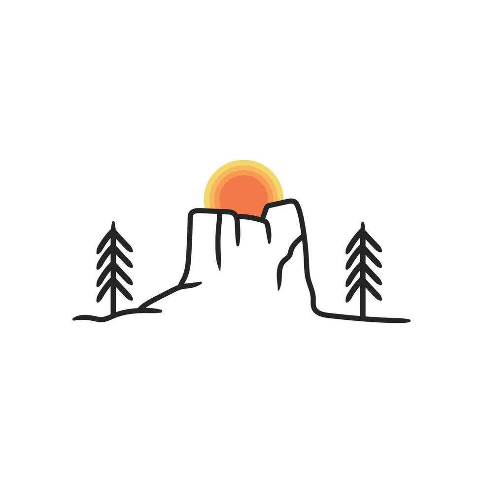 zonsondergang logo ontwerp sjabloon icoon vector inspiratie