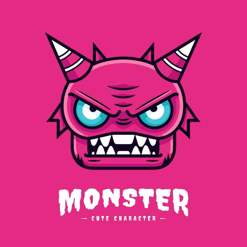 schattig en lief kawaii monster illustratie, zeker naar brengen een glimlach naar van iemand gezicht vector