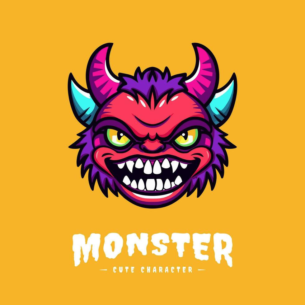 schattig kawaii monster illustratie vector