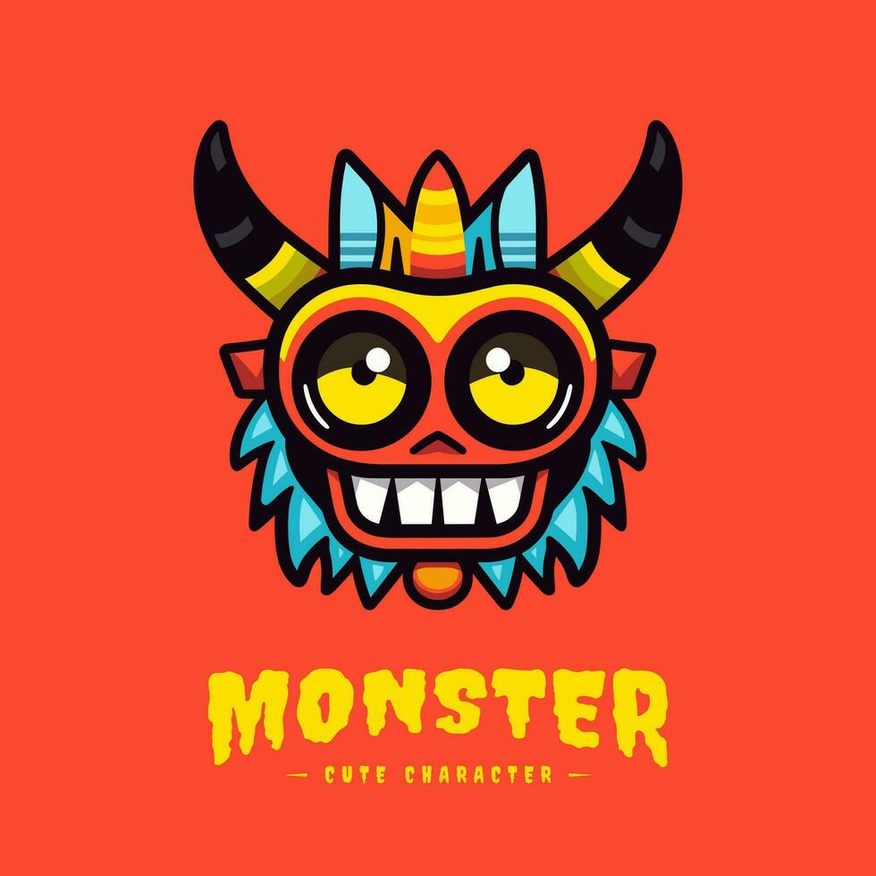 schattig kawaii monster illustratie vector