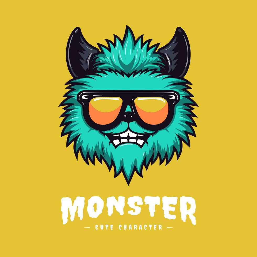 schattig kawaii monster illustratie vector