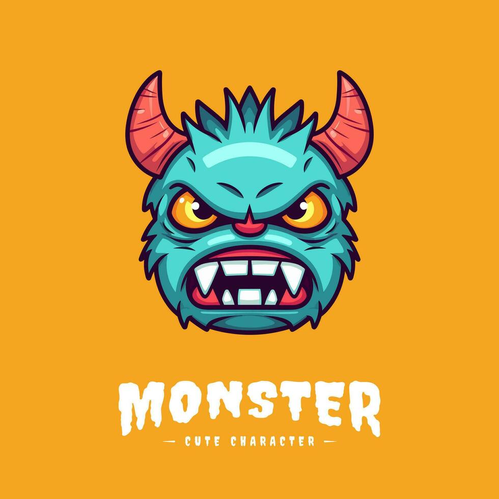 speels en charmant kawaii monster illustratie, Super goed voor creëren een pret en grillig atmosfeer vector